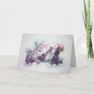 Verlust von Hauskatzen (Tabby) Benutzerdefiniertes Karte