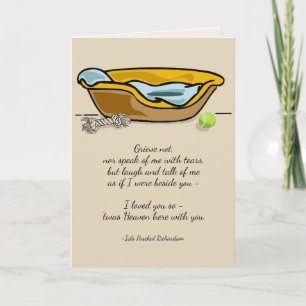 Verlust von Hund Richardson Zitat Custom Beileid Karte