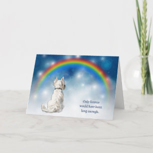 Verlust von West Highland White Terrier Nachtlicht Feiertagskarte