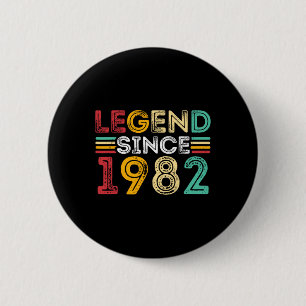 Vermächtnis seit 1982 Vintager Geburtstag Geboren Button