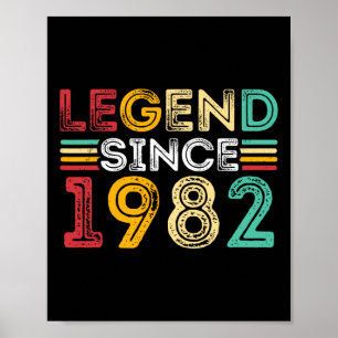Vermächtnis seit 1982 Vintager Geburtstag Geboren Poster