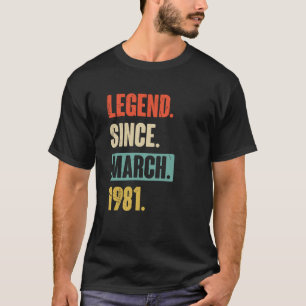 Vermächtnis seit März 1981 Geburtstag 42. Dekorati T-Shirt