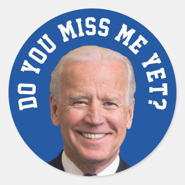 Vermagst du Joe Biden noch? Runder Aufkleber (Vorderseite)