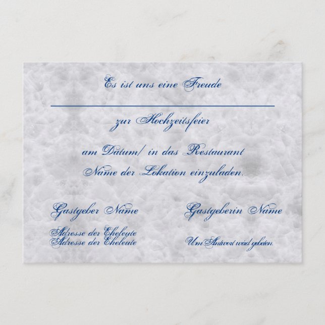 Vermählung Einladung zur Hochzeit Bekanntgabe (Vorderseite)