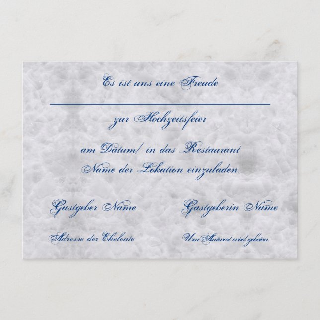 Vermählung Einladung zur Hochzeit Bekanntgabe (Vorderseite)