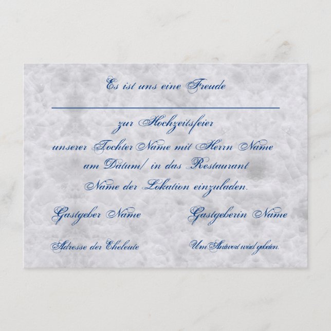 Vermählung Einladung zur Hochzeit Bekanntgabe (Vorderseite)