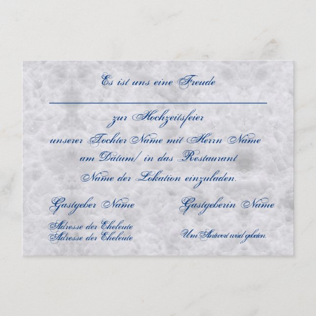 Vermählung Einladung zur Hochzeit Bekanntgabe (Vorderseite)