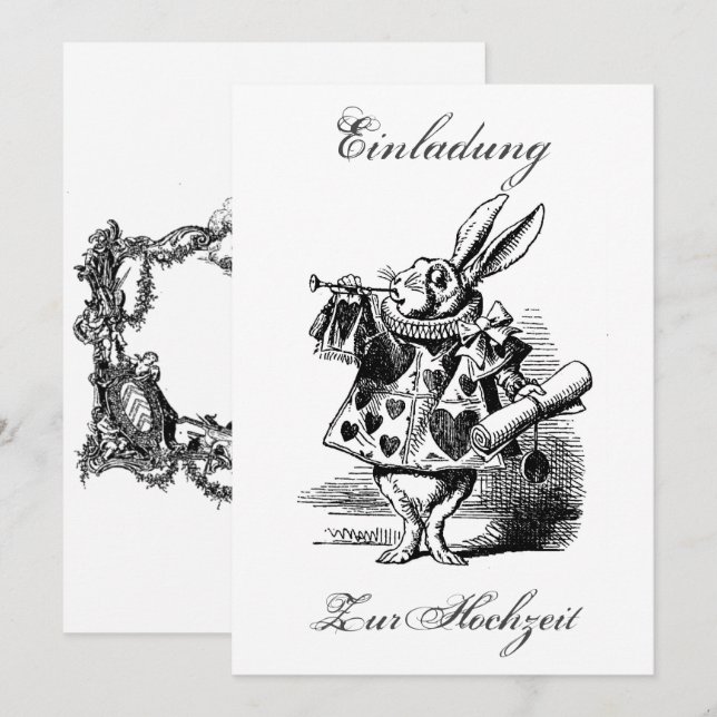 Vermählung – Einladung zur Hochzeit Bekanntgabe (Vorne/Hinten)