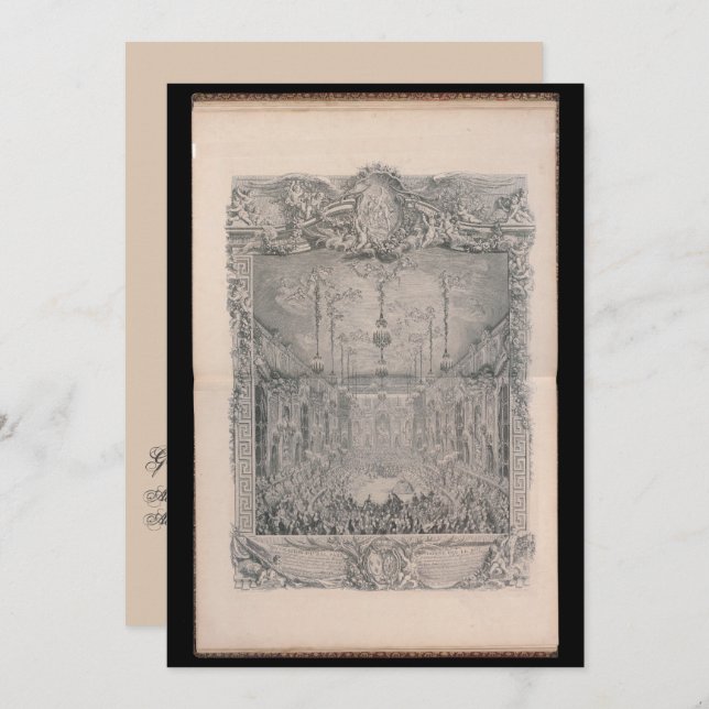 Vermählung – Gestaltbare Einladung zur Hochzeit (Vorne/Hinten)