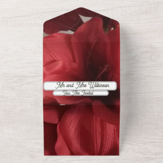 Vermählungseinladungsparty Amaryllis Foto All In One Einladung
