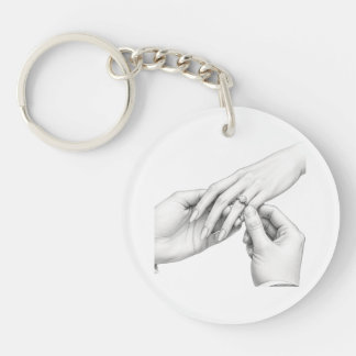 Vermählungsring Antrags Hände Merchandise Schlüsselanhänger