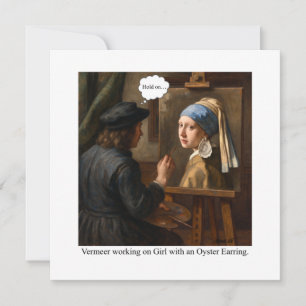 Vermeer arbeitet an Mädchen mit Austern-Ohrring. Einladung