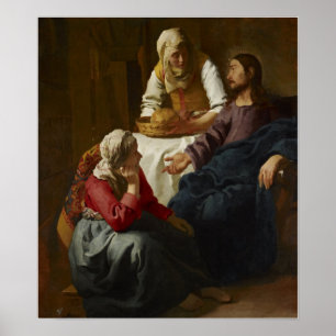Vermeer - Christus im Haus von Martha und Maria 1 Poster
