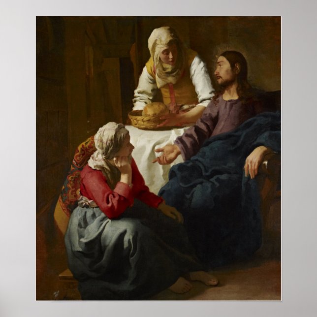 Vermeer - Christus im Haus von Martha und Maria 1 Poster (Vorne)