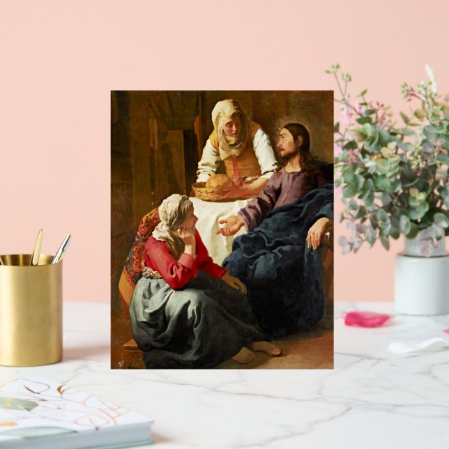 Vermeer - Christus im Haus von Martha und Maria Acrylschild (Hochzeit)