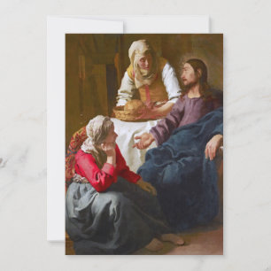 Vermeer - Christus im Haus von Martha und Maria Dankeskarte