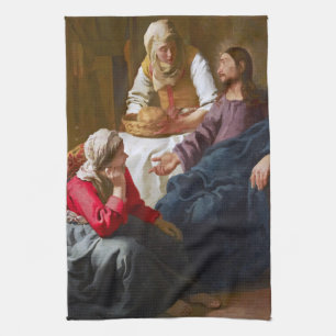 Vermeer - Christus im Haus von Martha und Maria Geschirrtuch