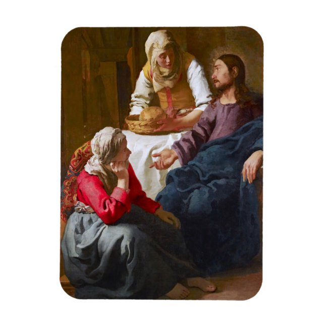 Vermeer - Christus im Haus von Martha und Maria Magnet (Vertikal)