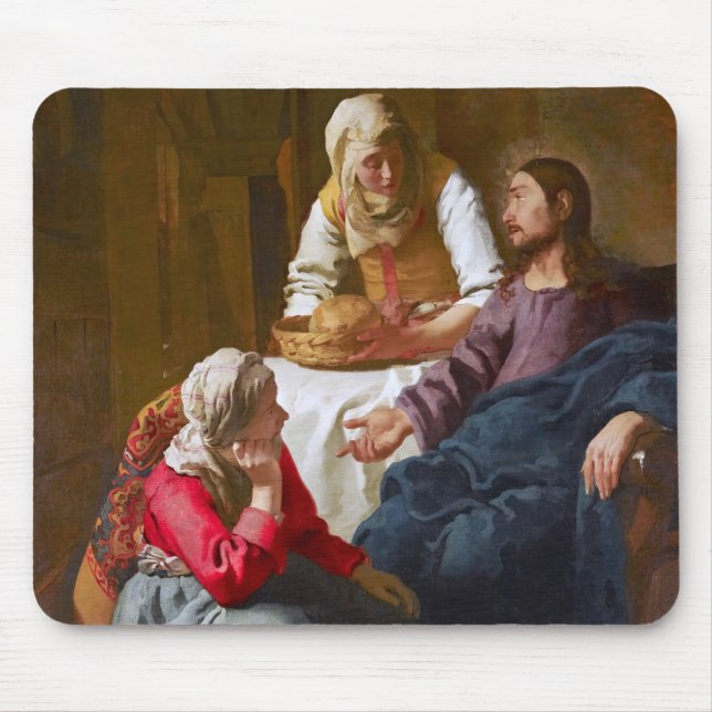 Vermeer - Christus im Haus von Martha und Maria Mousepad (Vorne)