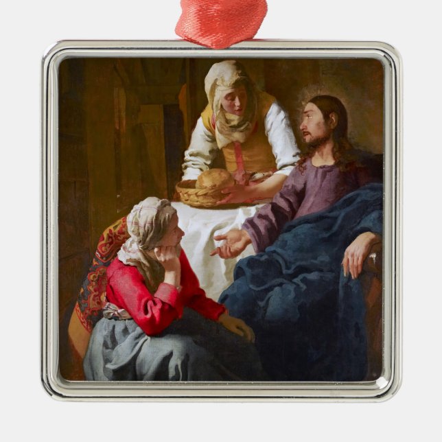 Vermeer - Christus im Haus von Martha und Maria Ornament Aus Metall (Vorne)