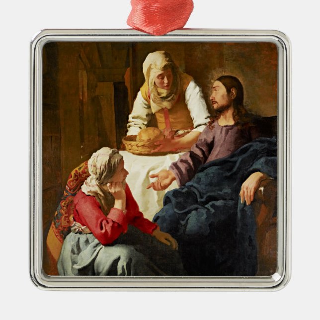 Vermeer - Christus im Haus von Martha und Maria Ornament Aus Metall (Vorne)