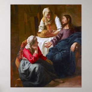 Vermeer - Christus im Haus von Martha und Maria Poster