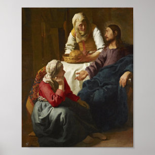 Vermeer - Christus im Haus von Martha und Maria Poster