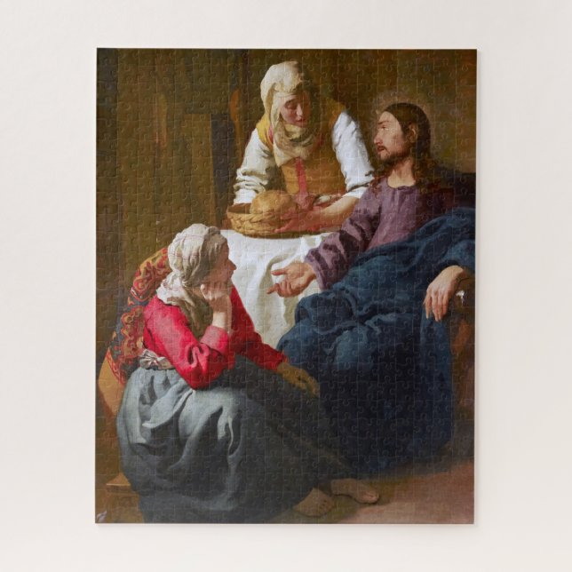 Vermeer - Christus im Haus von Martha und Maria Puzzle (Vertikal)