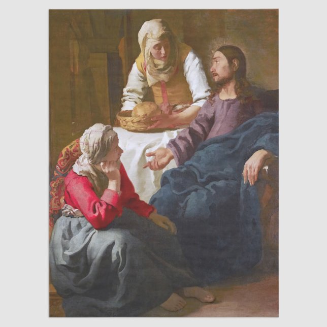 Vermeer - Christus im Haus von Martha und Maria Seidenpapier (Von Creator hochgeladen)