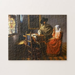 Vermeer das Glas des Wein-Puzzlespiels Puzzle