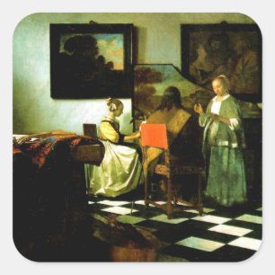 Vermeer: Das Konzert, Quadratischer Aufkleber