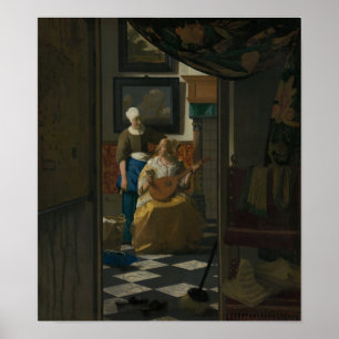 Vermeer - Der Liebesbrief 1670 Poster