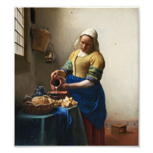 Vermeer der Milkmaid-Foto-Druck Fotodruck