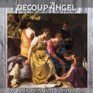 Vermeer- Diana und ihre Nymphen Decoupage Seidenpapier