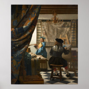 Vermeer - Die Kunst des Malens 1668 Poster