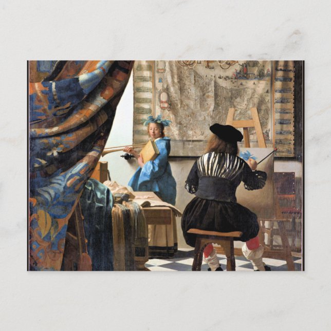 Vermeer - Die Kunst des Malens Postkarte (Vorderseite)