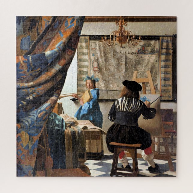 Vermeer - Die Kunst des Malens Puzzle (Vertikal)