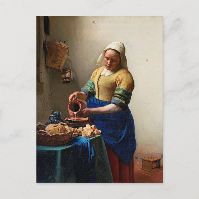 Vermeer - Die Milchmädchen Postkarte (Vorderseite)