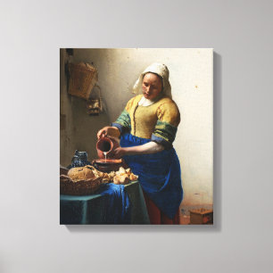 Vermeer die Milkmaid-Leinwand-Verpackung Leinwanddruck