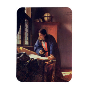 Vermeer Geographer Masterpiece Malerei Magnet