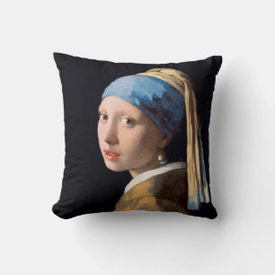 Vermeer Girl mit Perlenohrring Kissen