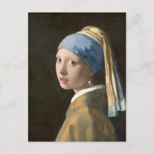 VERMEER Girl with Pearl Earring Postkarte