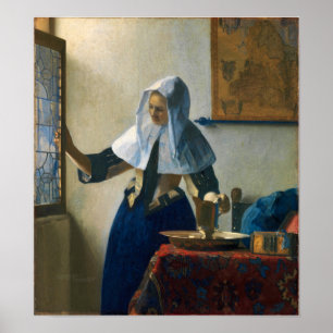 Vermeer - Junge Frau mit Wasserpitcher 1665 Poster