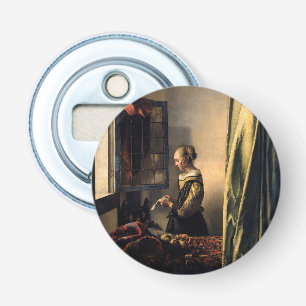 Vermeer - Mädchen, die einen Buchstaben in einem o Flaschenöffner