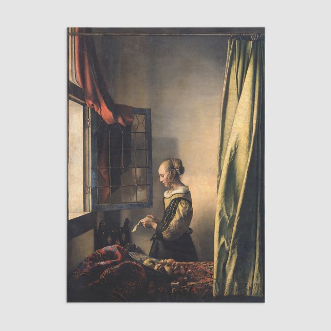 Vermeer - Mädchen, die einen Buchstaben in einem o Seidenpapier (Von Creator hochgeladen)