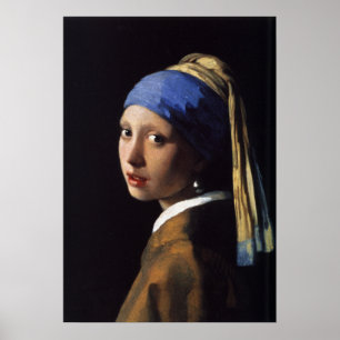 Vermeer - Mädchen mit einem Perlen-Ohrring - Poster