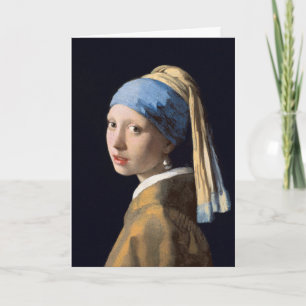 Vermeer Mädchen mit einem Perlenohrring Fine Art Feiertagskarte