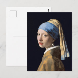 Vermeer Mädchen mit einem Perlenohrring Fine Art Postkarte