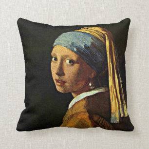 Vermeer: Mädchen mit Perlenohrring (2) Kissen