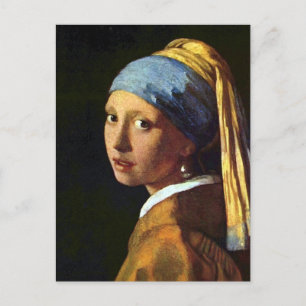 Vermeer - Mädchen mit Perlenohrring Postkarte